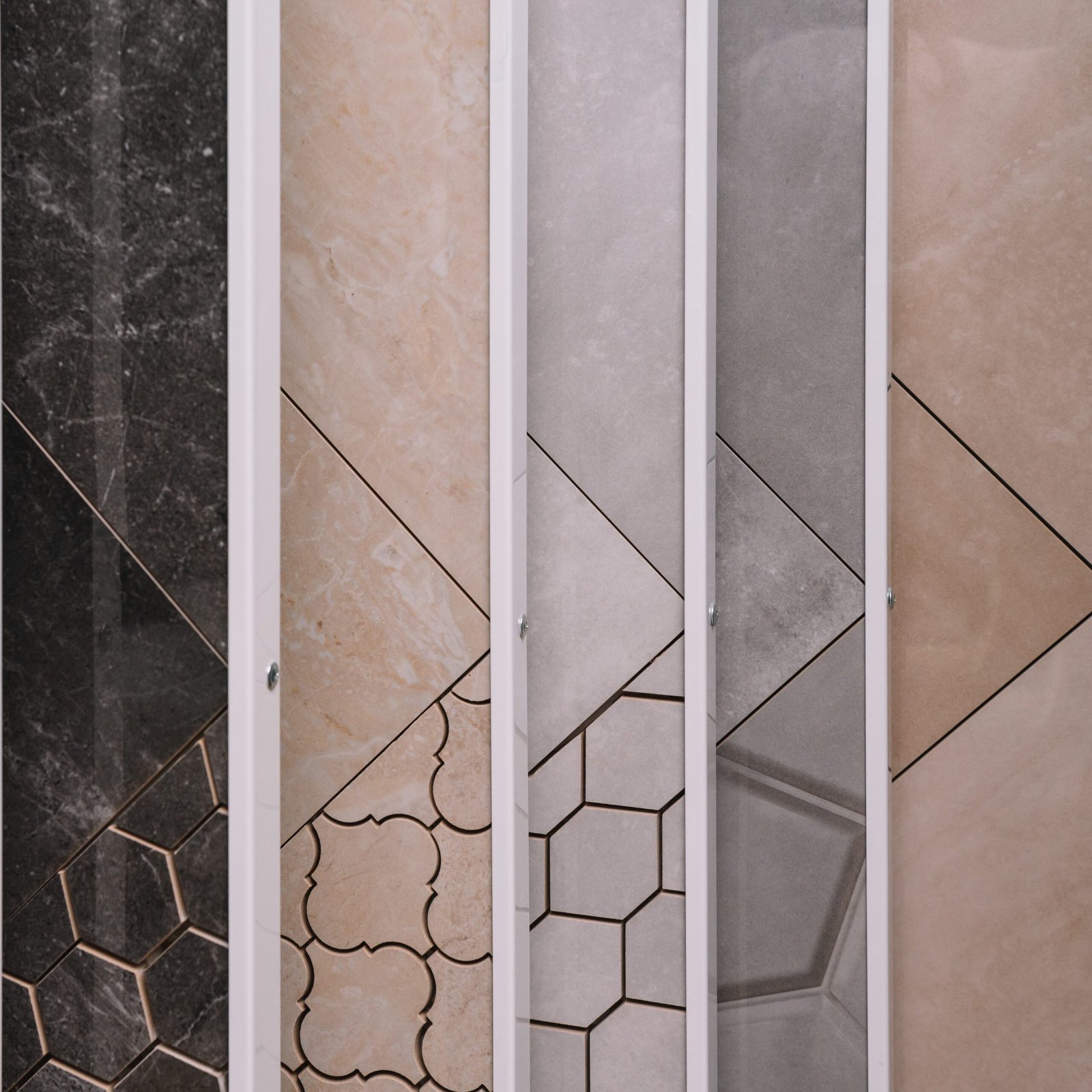 Tiles in different colors. ceramic tile shop