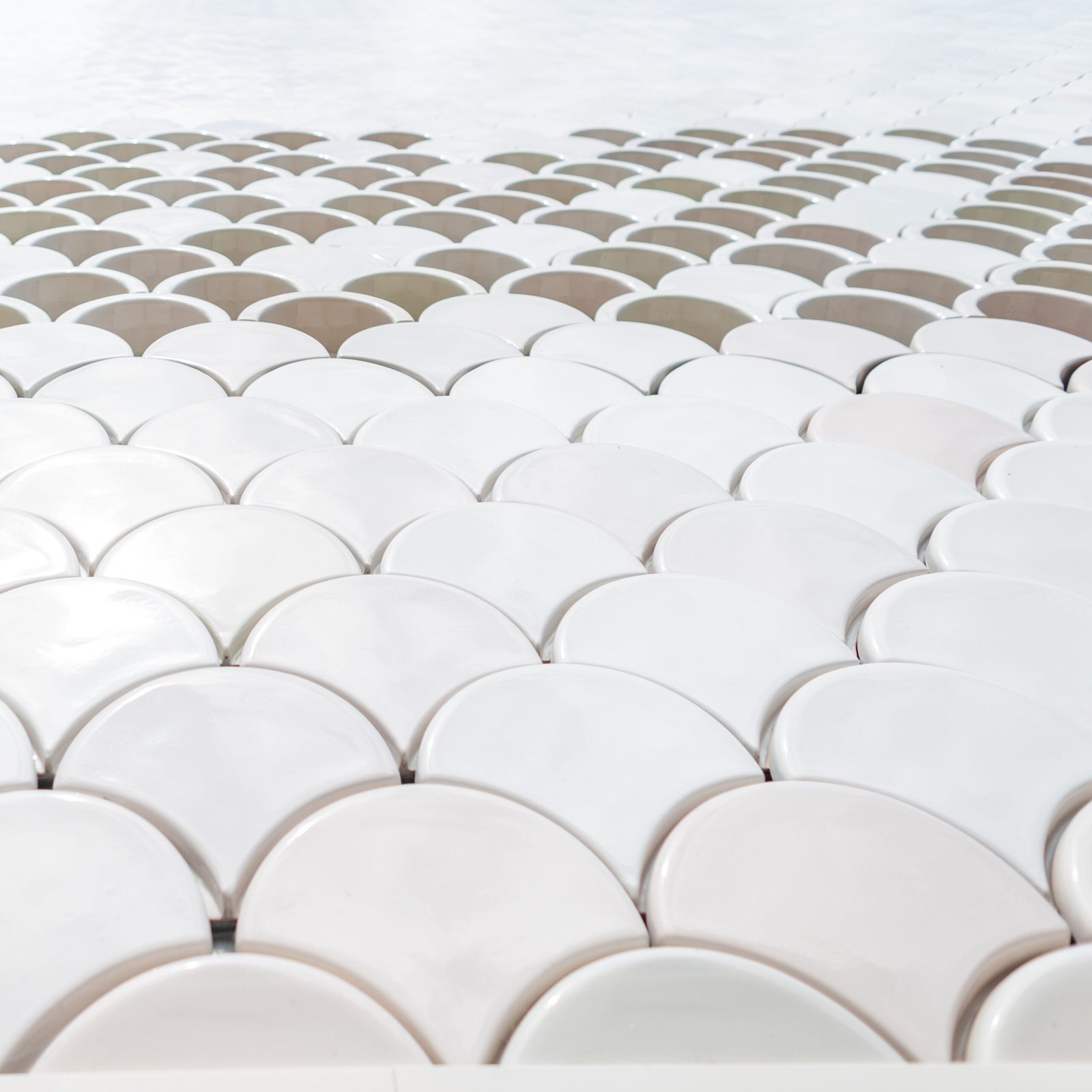 Creative pattern of a modern building oceanarium Lisbon, Portugal. White texture of the facade